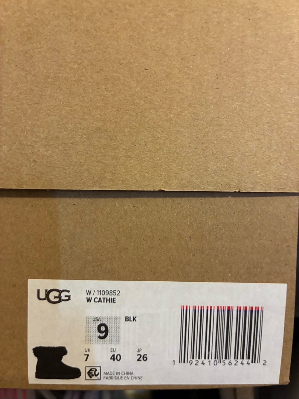 UGG Black Faux Fur Cuff Suede Winter Boots like new - Picture 5 of 5